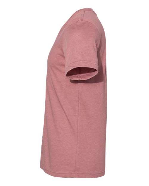 BELLA + CANVAS 3005CVC - Unisex Heather CVC V-Neck Tee - Heather Mauve