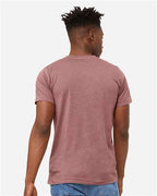 BELLA + CANVAS 3005CVC - Unisex Heather CVC V-Neck Tee - Heather Mauve