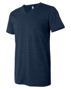 BELLA + CANVAS 3005CVC - Unisex Heather CVC V-Neck Tee - Heather Navy