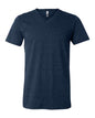 BELLA + CANVAS 3005CVC - Unisex Heather CVC V-Neck Tee - Heather Navy