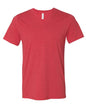 BELLA + CANVAS 3005CVC - Unisex Heather CVC V-Neck Tee - Heather Red
