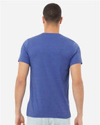 BELLA + CANVAS 3005CVC - Unisex Heather CVC V-Neck Tee - Heather True Royal