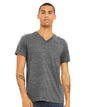 BELLA + CANVAS 3655 - Unisex Textured Jersey V-Neck Tee - Asphalt Slub