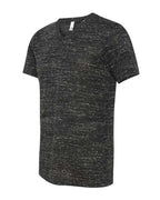 BELLA + CANVAS 3655 - Unisex Textured Jersey V-Neck Tee - Black Marble