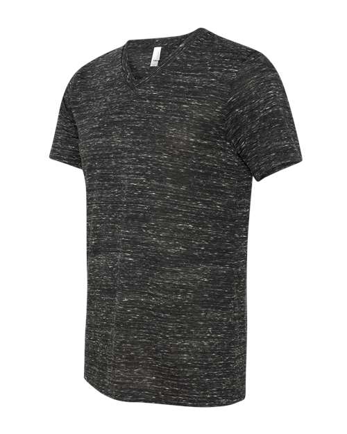 BELLA + CANVAS 3655 - Unisex Textured Jersey V-Neck Tee - Black Marble