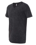 BELLA + CANVAS 3655 - Unisex Textured Jersey V-Neck Tee - Black Mineral Wash