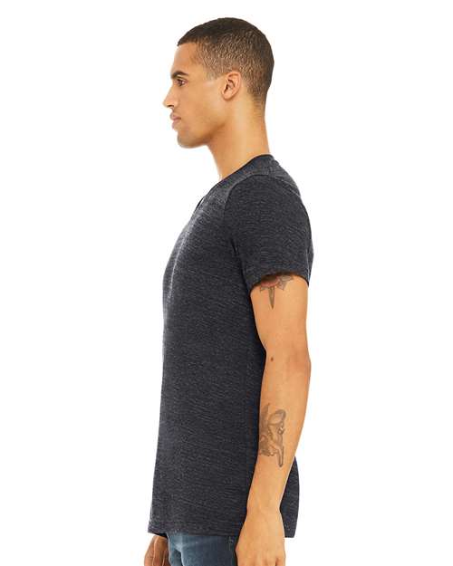 BELLA + CANVAS 3655 - Unisex Textured Jersey V-Neck Tee - Charcoal Black Slub