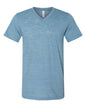 BELLA + CANVAS 3655 - Unisex Textured Jersey V-Neck Tee - Denim Slub