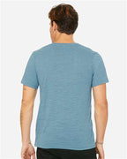 BELLA + CANVAS 3655 - Unisex Textured Jersey V-Neck Tee - Denim Slub