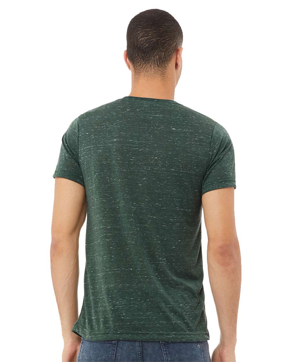 BELLA + CANVAS 3655 - Unisex Textured Jersey V-Neck Tee - Forest Marble