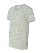 BELLA + CANVAS 3655 - Unisex Textured Jersey V-Neck Tee - White Marble