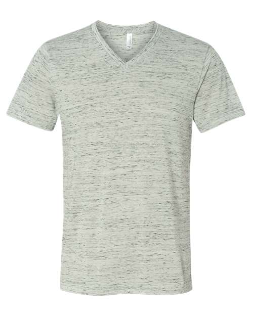 BELLA + CANVAS 3655 - Unisex Textured Jersey V-Neck Tee - White Marble