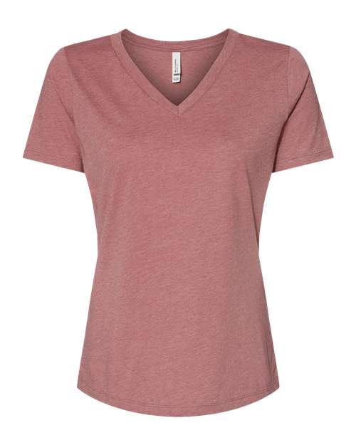 BELLA + CANVAS 6405CVC - Women's Relaxed Heather CVC V-Neck Tee - Heather Mauve