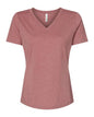 BELLA + CANVAS 6405CVC - Women's Relaxed Heather CVC V-Neck Tee - Heather Mauve