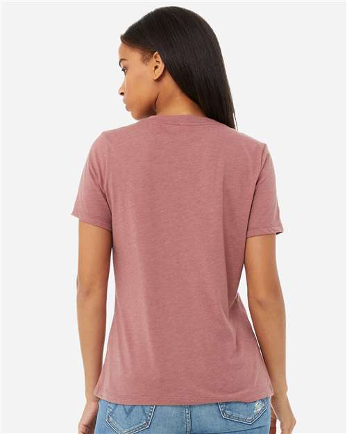 BELLA + CANVAS 6405CVC - Women's Relaxed Heather CVC V-Neck Tee - Heather Mauve