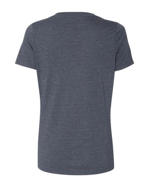 BELLA + CANVAS 6405CVC - Women's Relaxed Heather CVC V-Neck Tee - Heather Navy