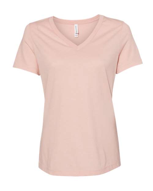 BELLA + CANVAS 6405CVC - Women's Relaxed Heather CVC V-Neck Tee - Heather Peach