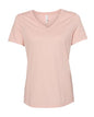 BELLA + CANVAS 6405CVC - Women's Relaxed Heather CVC V-Neck Tee - Heather Peach