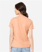 BELLA + CANVAS 6405CVC - Women's Relaxed Heather CVC V-Neck Tee - Heather Peach