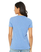 BELLA + CANVAS 6415 - Women's Relaxed Triblend V-Neck Tee - Blue Triblend