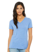 BELLA + CANVAS 6415 - Women's Relaxed Triblend V-Neck Tee - Blue Triblend