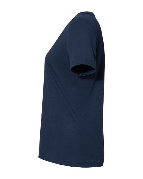 BELLA + CANVAS 6415 - Women's Relaxed Triblend V-Neck Tee - Solid Navy Triblend