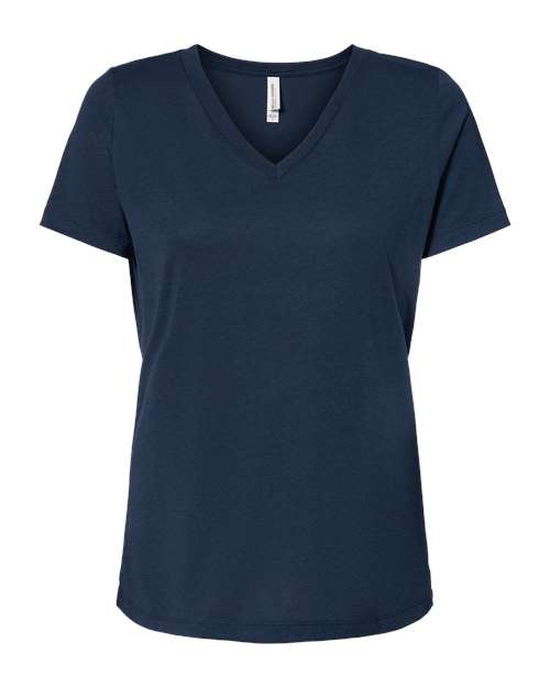 BELLA + CANVAS 6415 - Women's Relaxed Triblend V-Neck Tee - Solid Navy Triblend