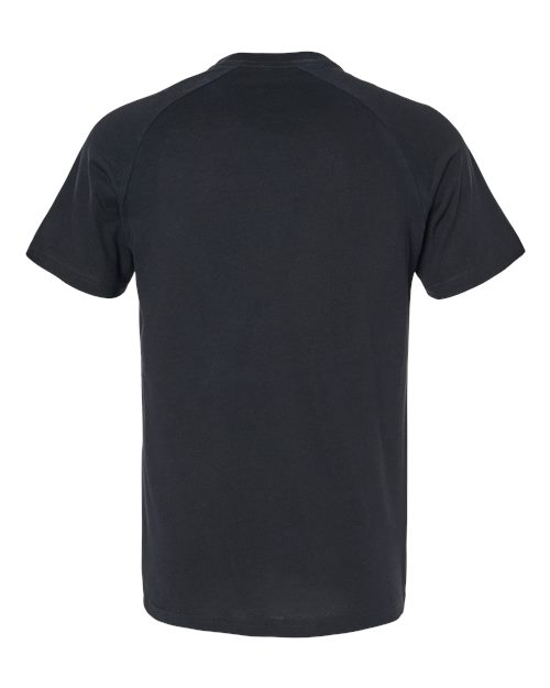 BELLA + CANVAS 3201 - Men's Heather CVC Raglan Tee - Solid Black Blend