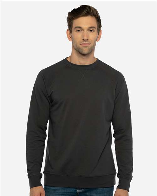 Next Level 9000 - Unisex Laguna Raglan Crewneck Sweatshirt - Graphite Black