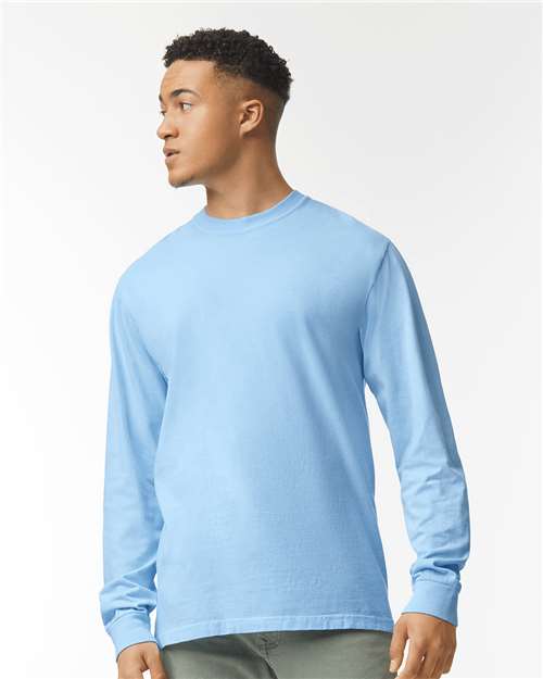 Comfort Colors 6014 - Unisex Garment-Dyed Heavyweight Long Sleeve T-Shirt - Hydrangea
