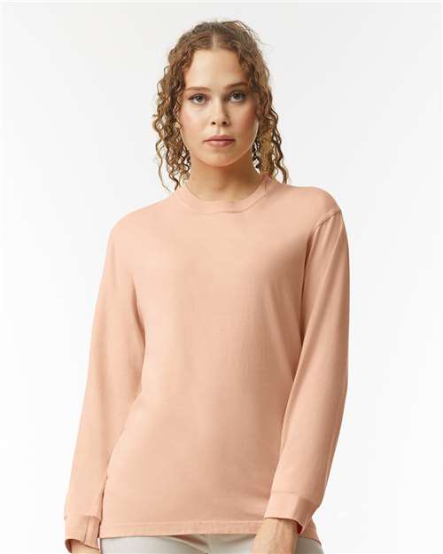 Comfort Colors 6014 - Unisex Garment-Dyed Heavyweight Long Sleeve T-Shirt - Peachy