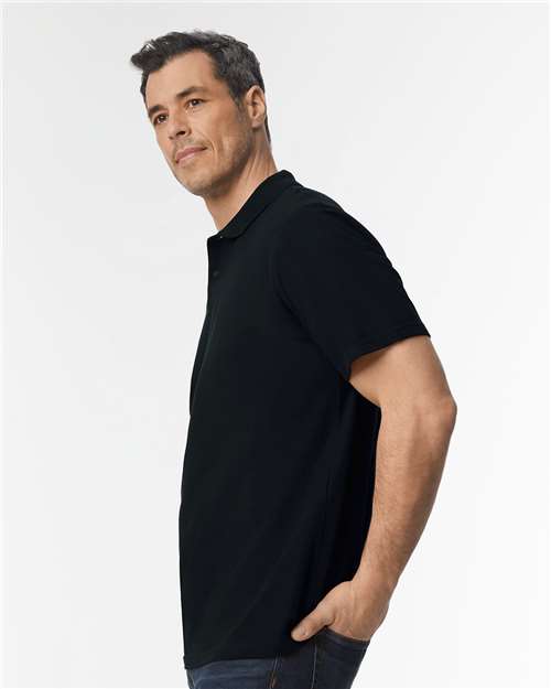 Gildan 64800 - Unisex Softstyle Pique Polo - Black
