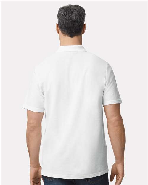 Gildan 64800 - Unisex Softstyle Pique Polo - White