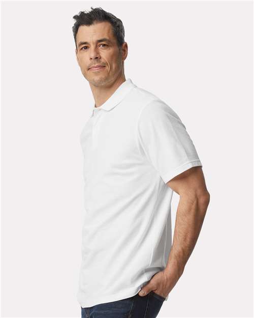 Gildan 64800 - Unisex Softstyle Pique Polo - White