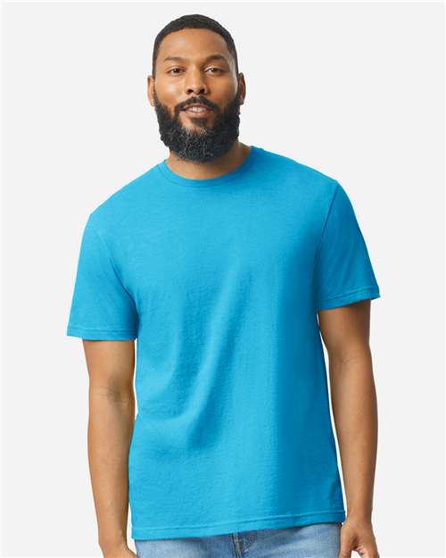 Gildan 64000CVC - Unisex Softstyle CVC T-Shirt - Caribbean Mist