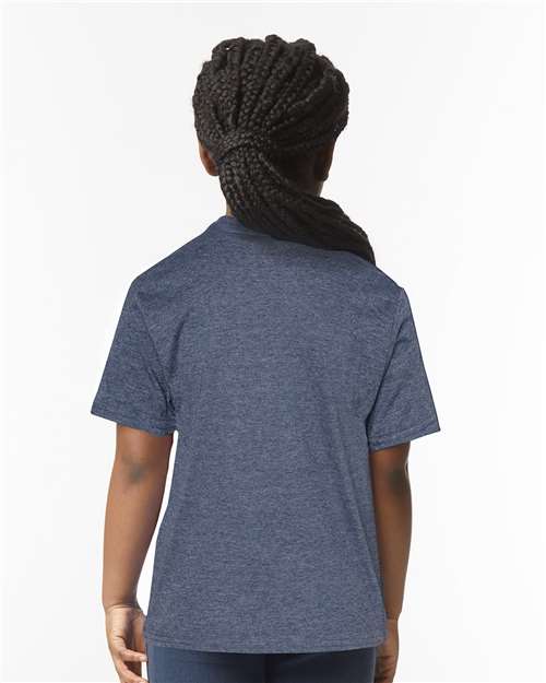 Gildan 64000B - Youth Softstyle T-Shirt - Heather Navy