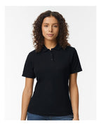 Gildan 64800L - Women's Softstyle Pique Polo - Black