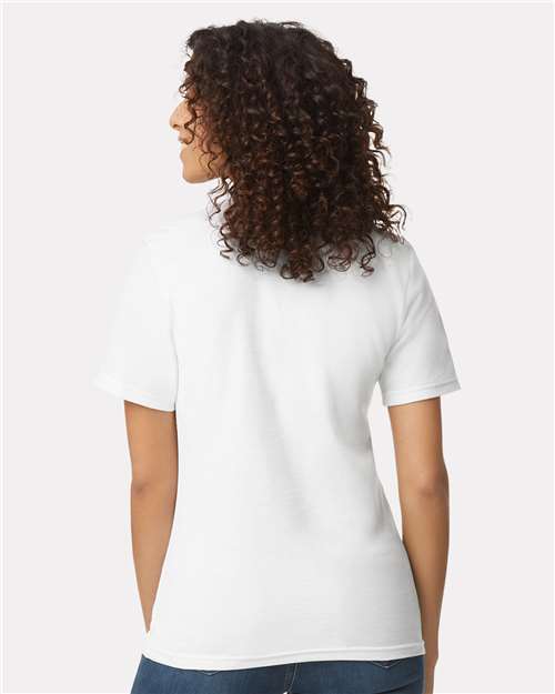 Gildan 64800L - Women's Softstyle Pique Polo - White