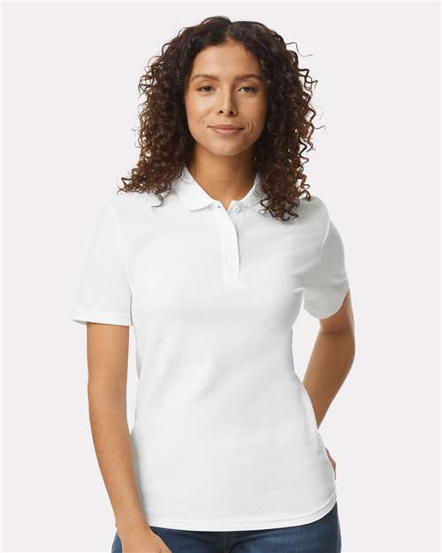Gildan 64800L - Women's Softstyle Pique Polo - White