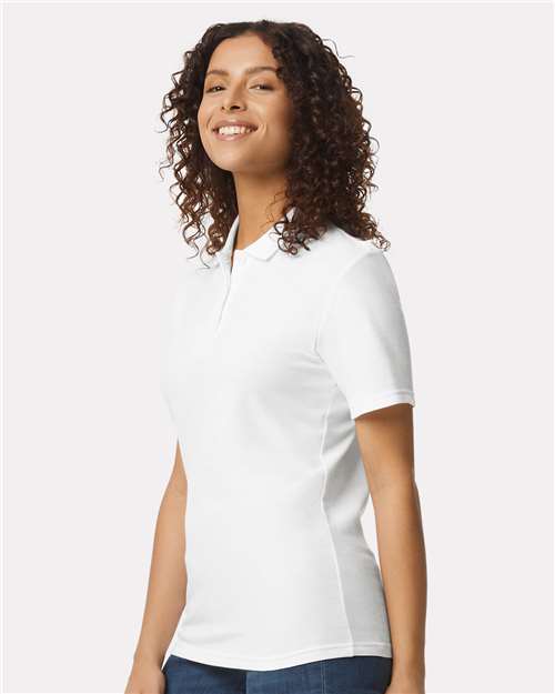 Gildan 64800L - Women's Softstyle Pique Polo - White