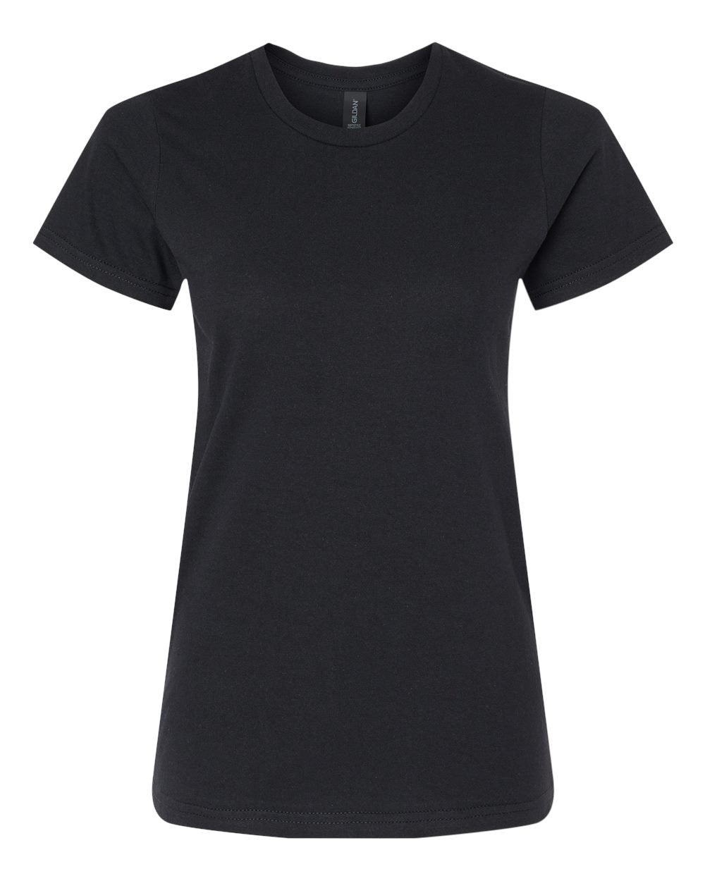 Gildan 65000L — Women's Softstyle® Midweight T-Shirt — Pitch Black (flat)