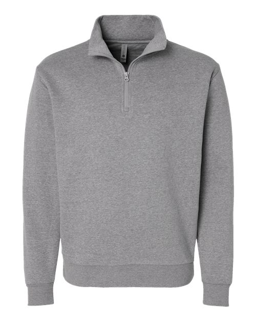 Next Level 9643 - Unisex Fleece Quarter-Zip Pullover - Heather Grey