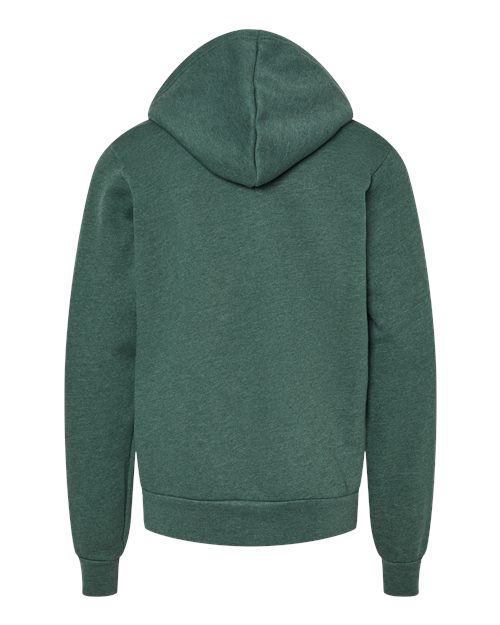 BELLA + CANVAS 3719Y - Youth Sponge Fleece Hoodie Sweatshirt - Heather Forest