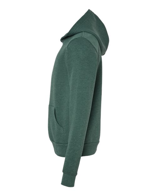 BELLA + CANVAS 3719Y - Youth Sponge Fleece Hoodie Sweatshirt - Heather Forest