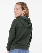 BELLA + CANVAS 3719Y - Youth Sponge Fleece Hoodie Sweatshirt - Heather Forest