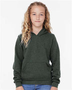 BELLA + CANVAS 3719Y - Youth Sponge Fleece Hoodie Sweatshirt - Heather Forest