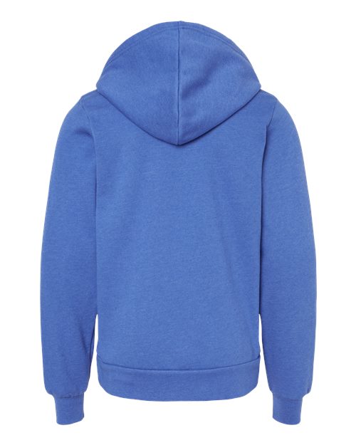BELLA + CANVAS 3719Y - Youth Sponge Fleece Hoodie Sweatshirt - Heather True Royal
