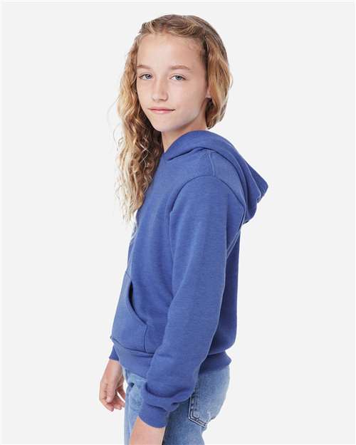 BELLA + CANVAS 3719Y - Youth Sponge Fleece Hoodie Sweatshirt - Heather True Royal