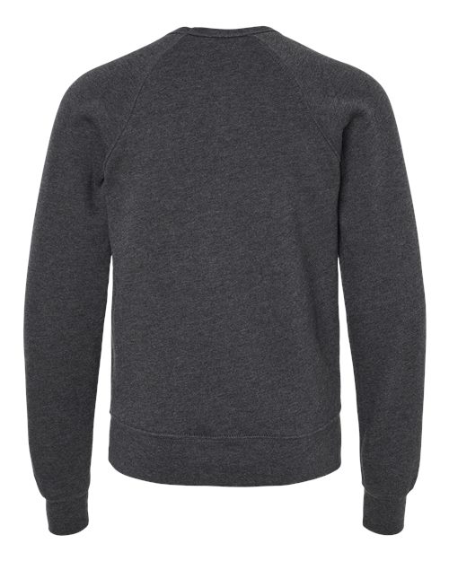BELLA + CANVAS 3901Y - Youth Sponge Fleece Crewneck Sweatshirt - Dark Grey Heather