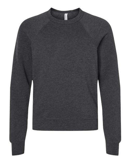 BELLA + CANVAS 3901Y - Youth Sponge Fleece Crewneck Sweatshirt - Dark Grey Heather